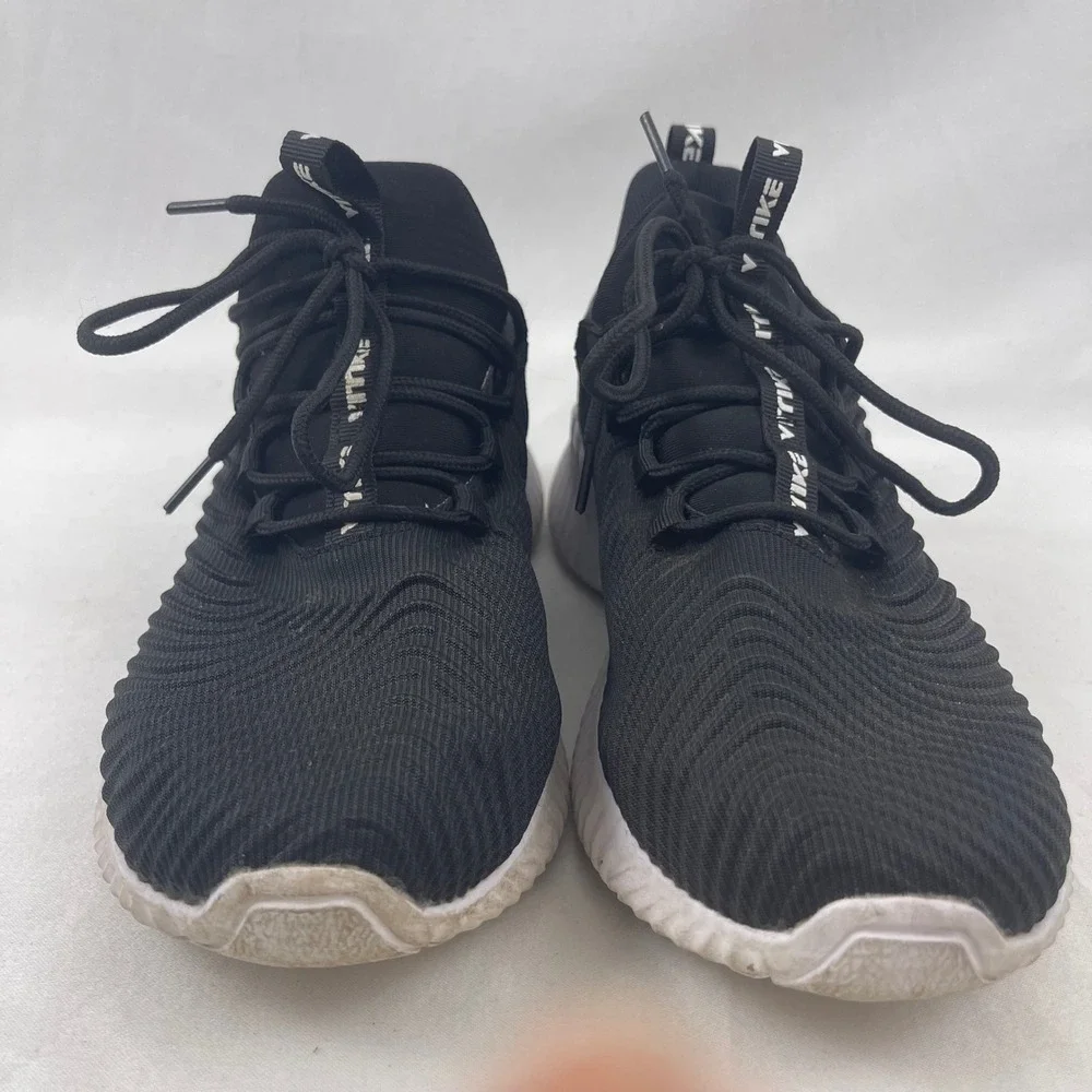 Vitike Running Shoes Mens Black White Very Good‎ Textured Mesh Athletic 40 US 7